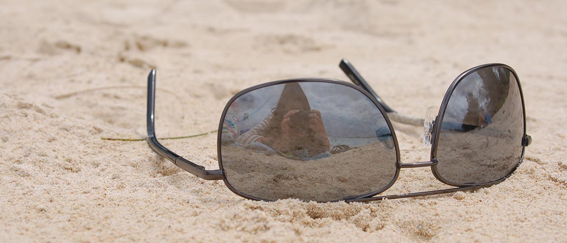 Sunglasses on the beach